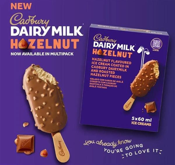 Share the Crunch: Cadbury Dairy Milk Hazelnut Ice Cream Arrives in New Multipacks