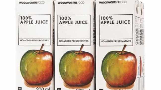 Woolworths recalls 100% Apple Juice products from shelves
