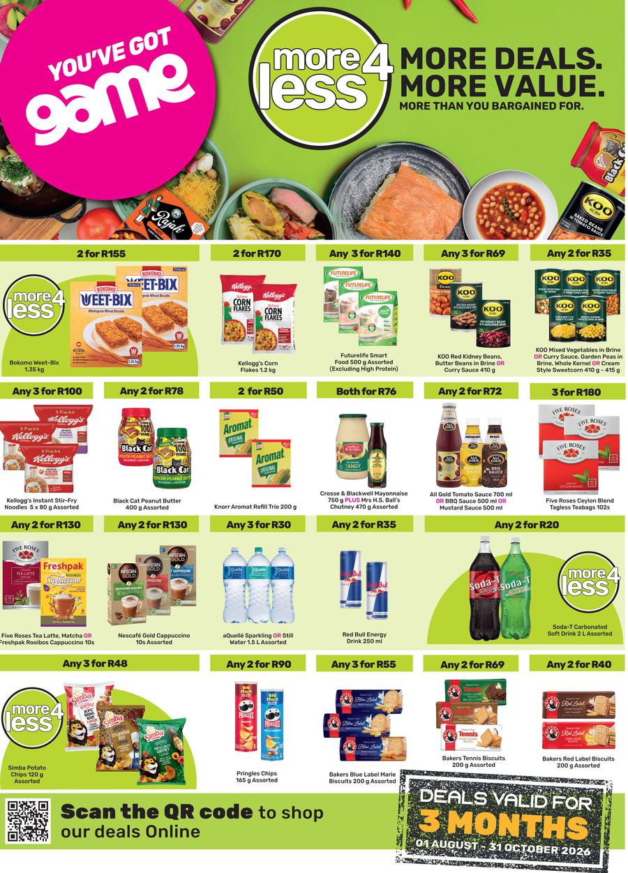 Game : More 4 Less (01 August - 31 October 2026)