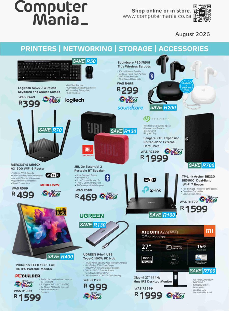 Computer Mania : Printers & Networking (01 August - 31 August 2026)