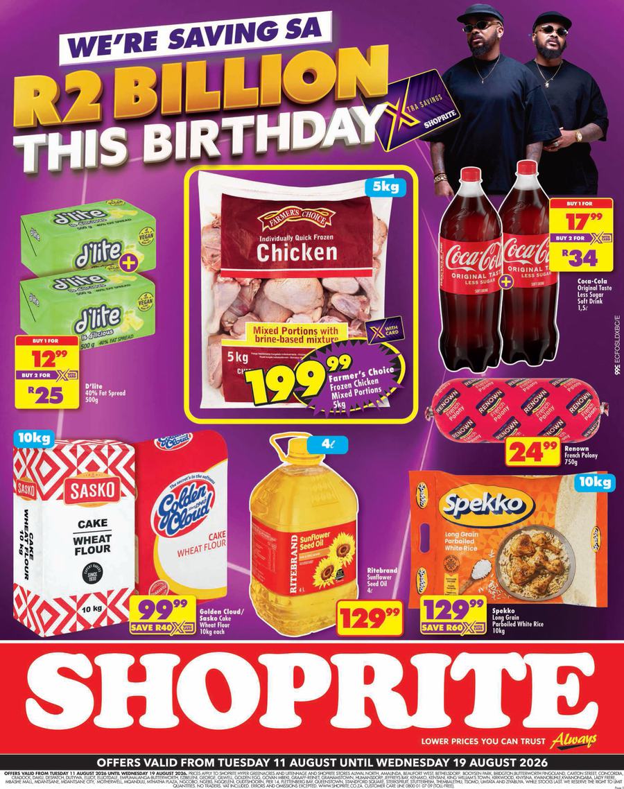 Shoprite Eastern Cape : Major Deals (11 August - 19 August 2026)
