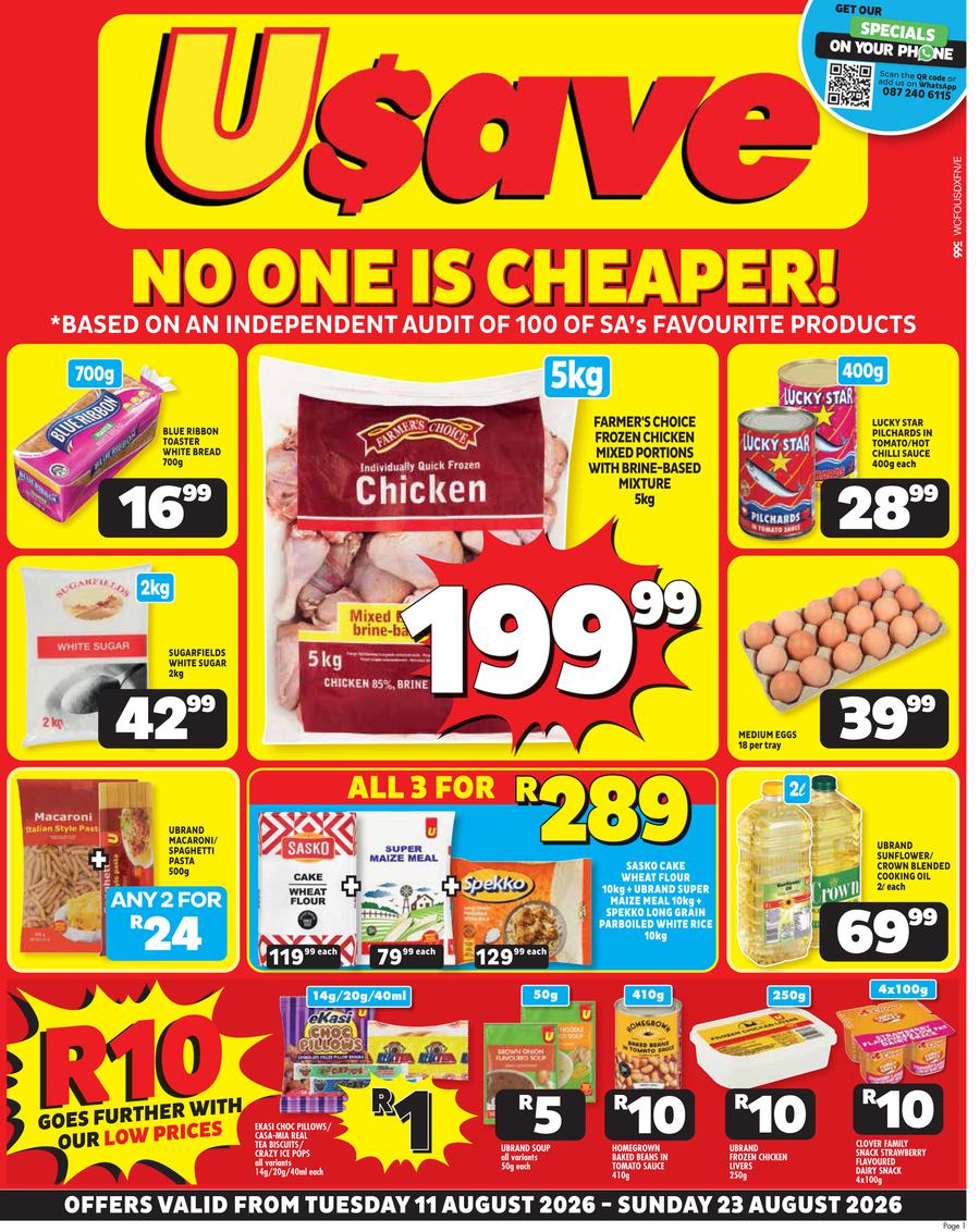 Usave Western Cape : No One Is Cheaper (11 August - 23 August 2026)