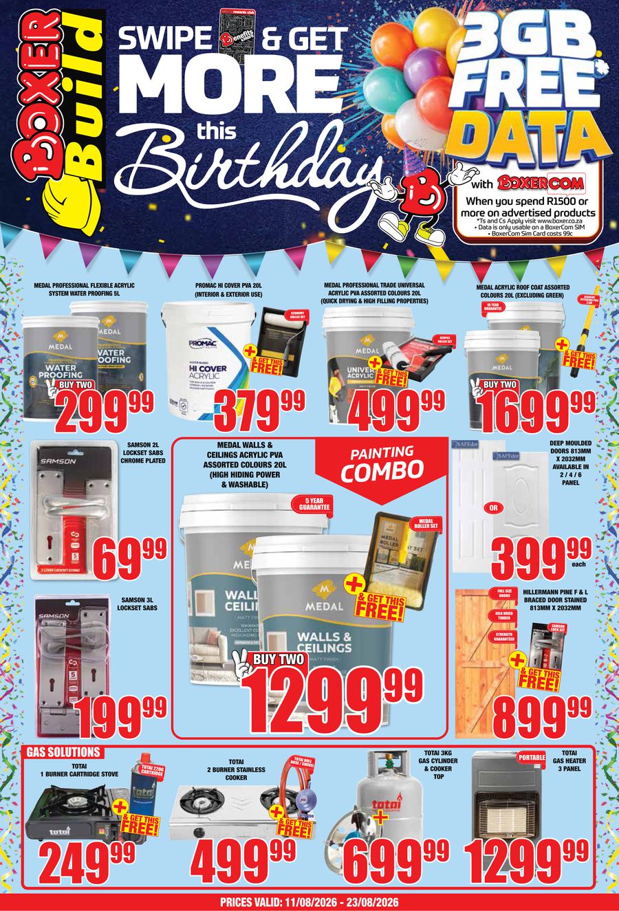 Boxer Build KwaZulu-Natal : More This Birthday (11 August - 23 August 2026)