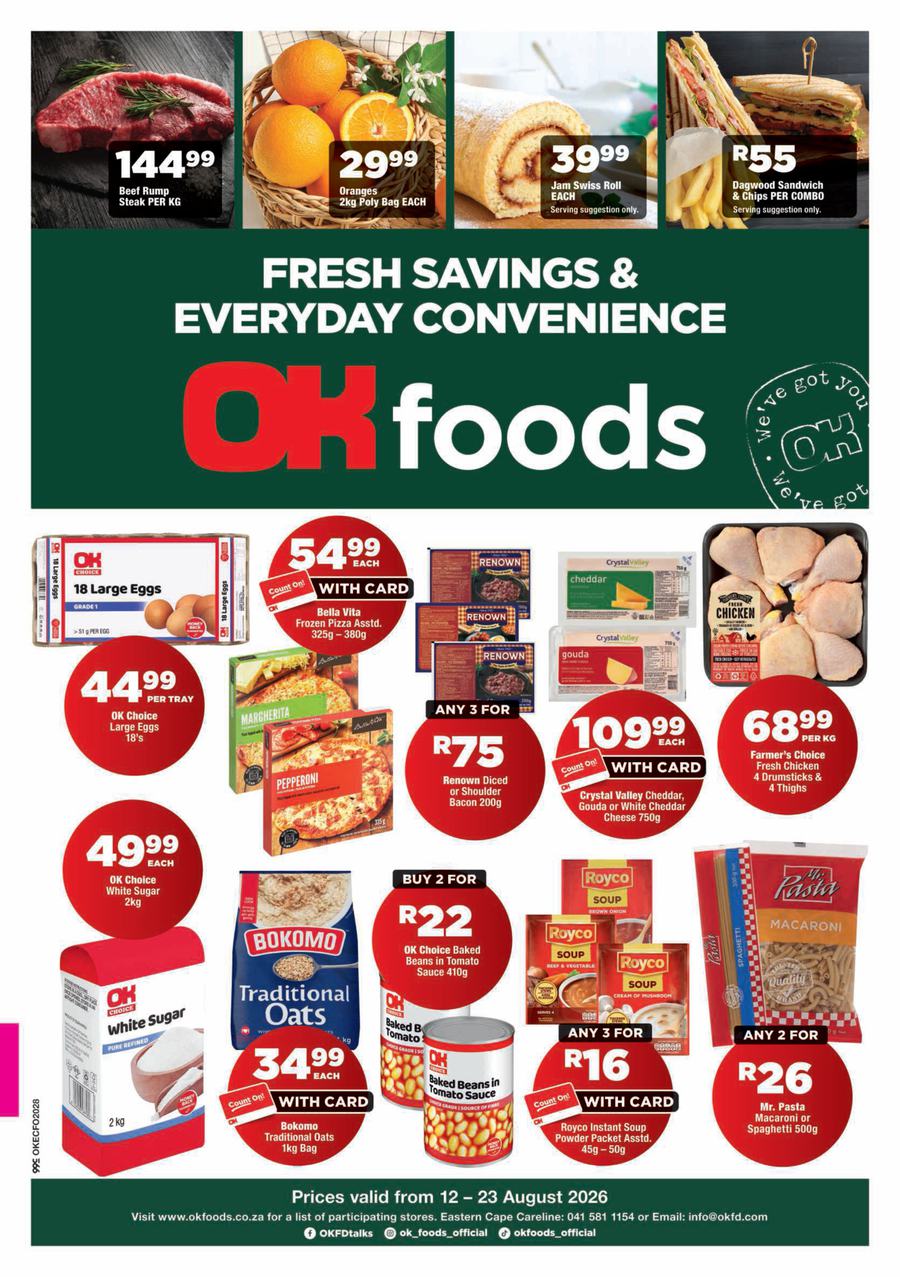 OK Foods Eastern Cape : Fresh Savings & Everyday Convenience (12 August - 23 August 2026)