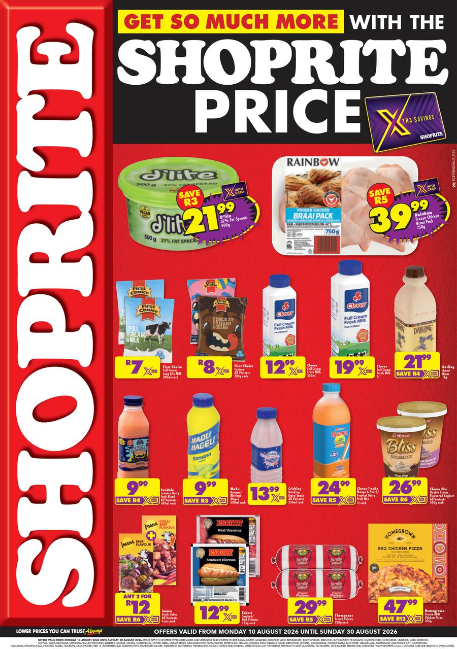 Shoprite Eastern Cape : The Shoprite Price (10 August - 30 August 2026)