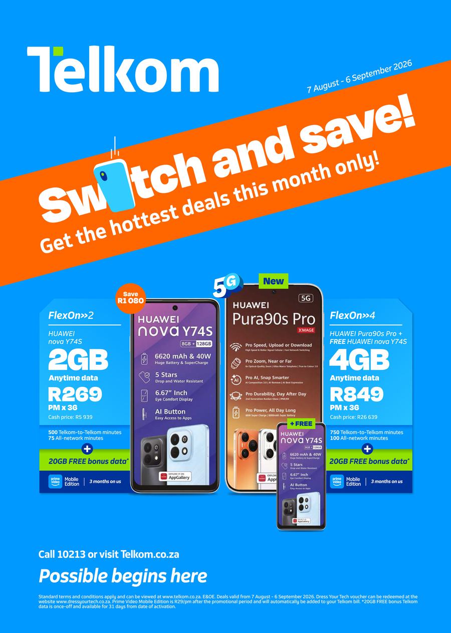 Telkom : Switch And Save (07 August - 06 September 2026)