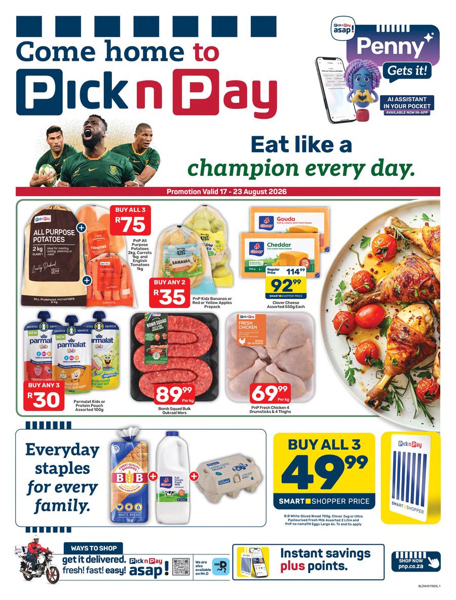 Pick n Pay KwaZulu-Natal : Eat Like A Champion Every Day (17 August - 23 August 2026)
