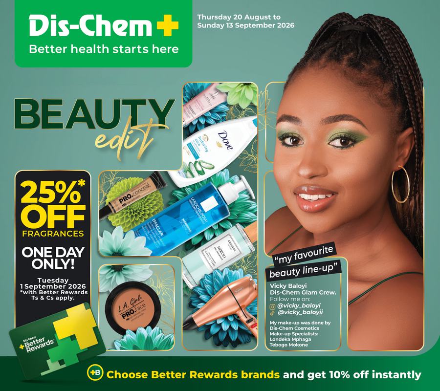 Dis-Chem : Beauty Edit (20 August - 13 September 2026)