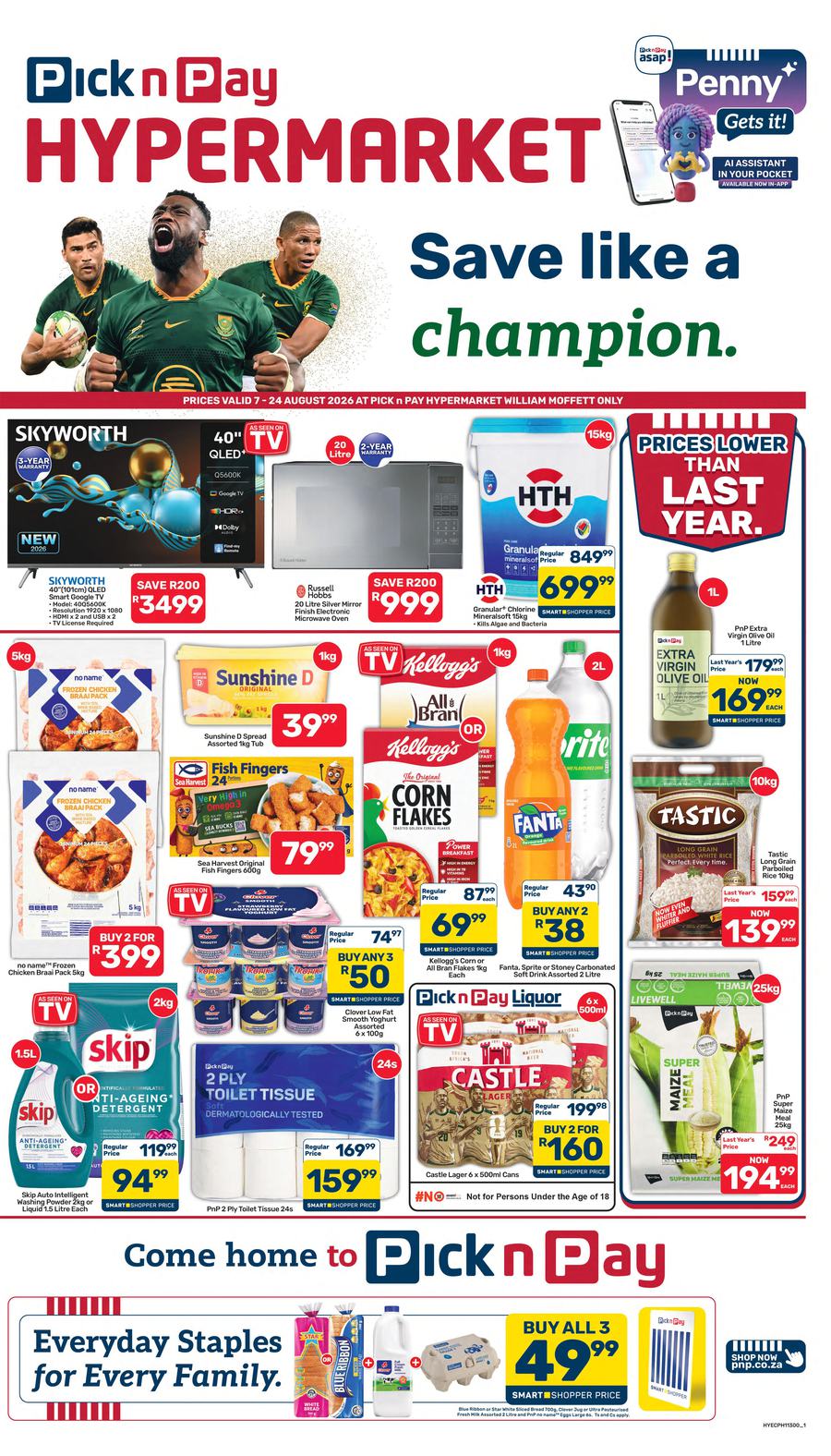 Pick n Pay Hypermarket Eastern Cape : Save Like A Champion (07 August - 24 August 2026)