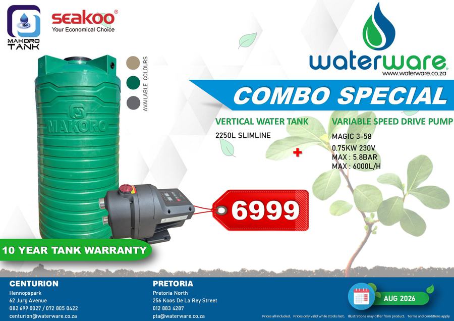 Waterware Gauteng : Specials (01 August - 31 August 2026)