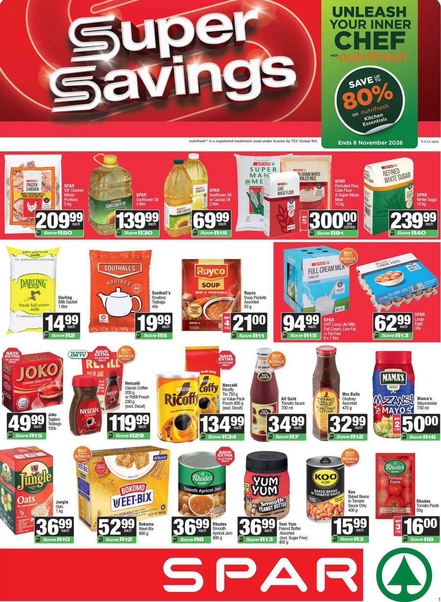 SPAR & SUPERSPAR Western Cape : Super Savings (24 August - 07 September 2026)