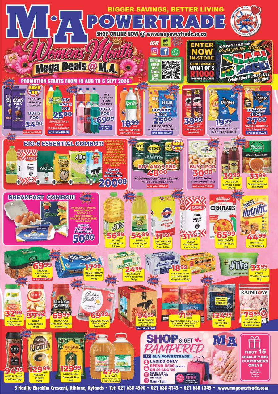 M.A Powertrade : Women's Month Mega Deals (19 August - 06 September 2026)