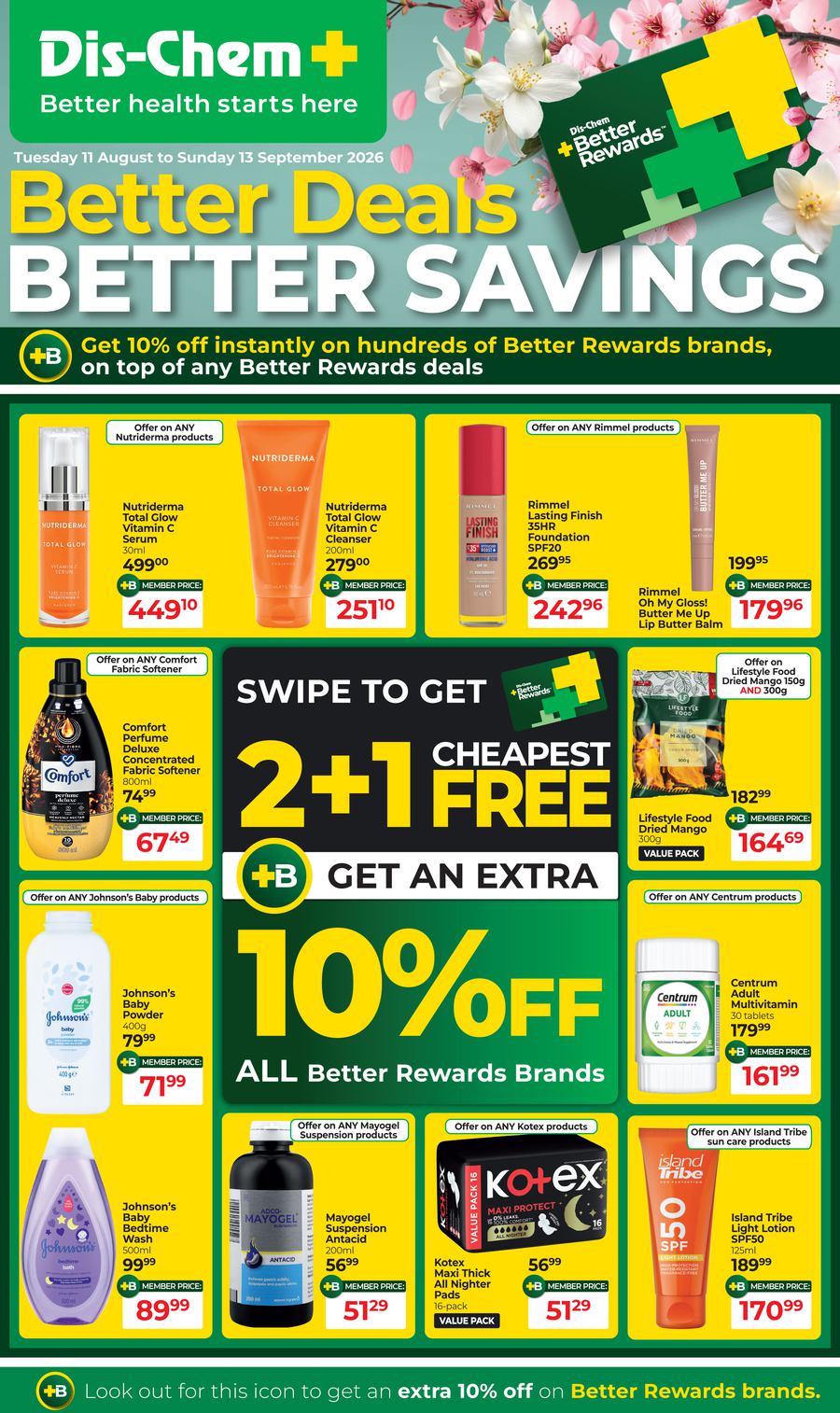 Dis-Chem : Better Deals, Better Savings (11 August - 13 September 2026)