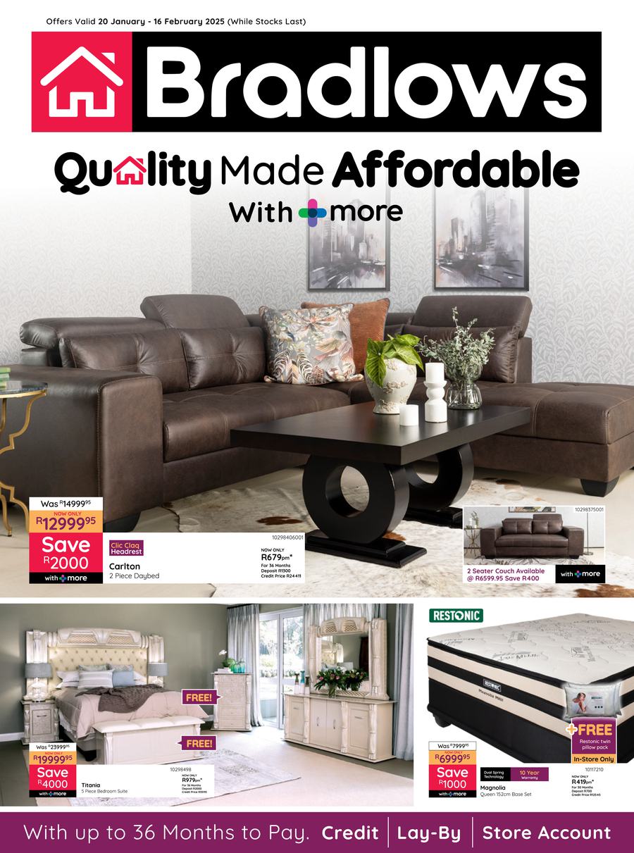 Bradlows : Quality Made Affordable (20 January - 16 February 2025) - Page 1