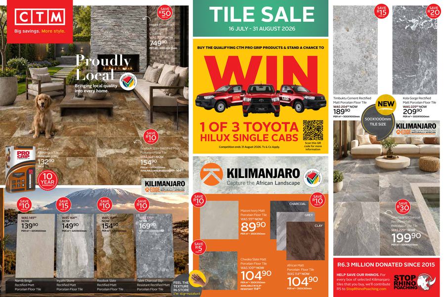 CTM : Tile Sale (16 July - 31 August 2026)