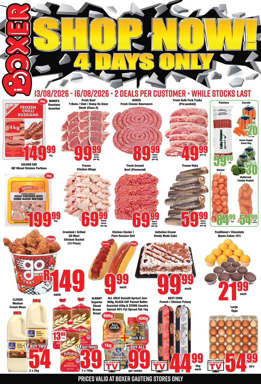 Boxer Super Stores Gauteng : 4 Days Only (13 August - 16 August 2026)