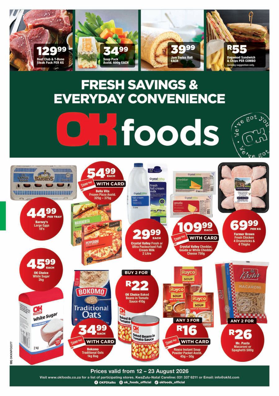OK Foods KwaZulu-Natal : Fresh Savings & Everyday Convenience (12 August - 23 August 2026)