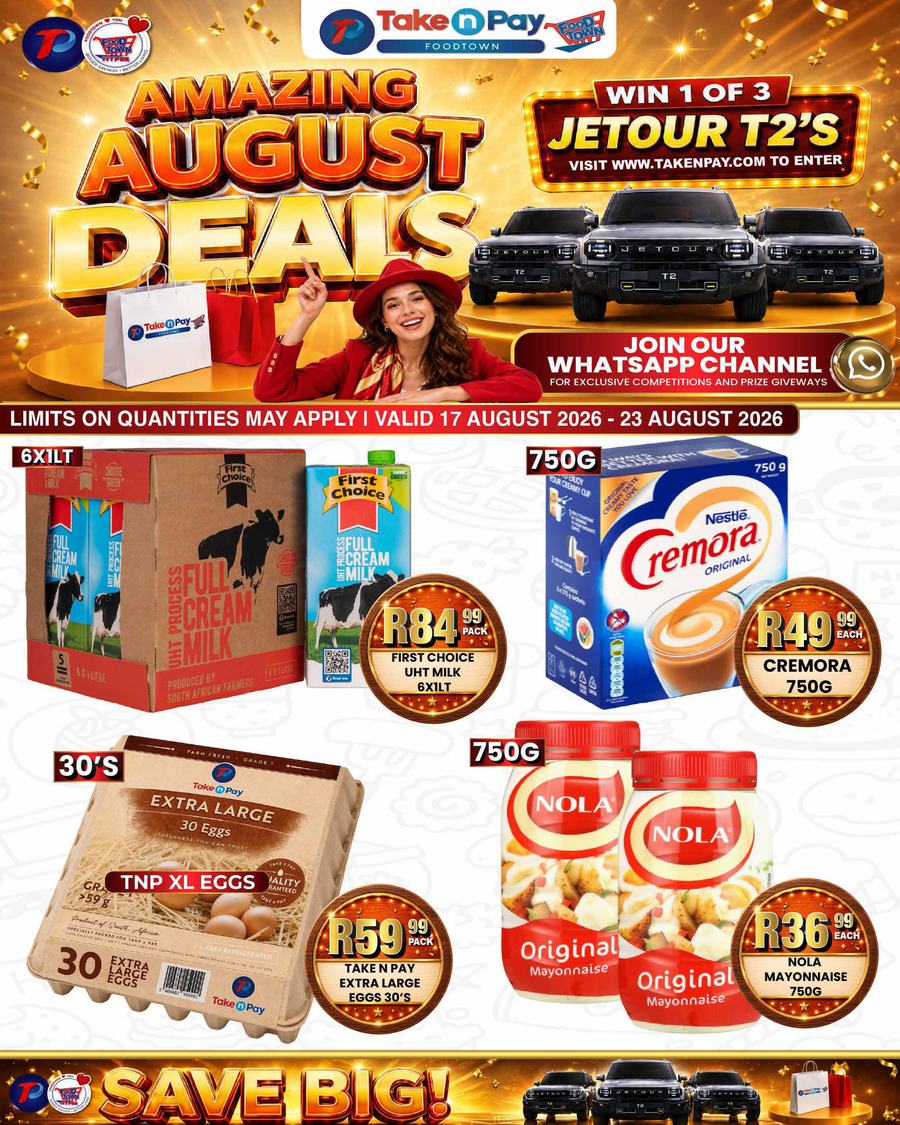 Take n Pay : Amazing August Deals (17 August - 23 August 2026)