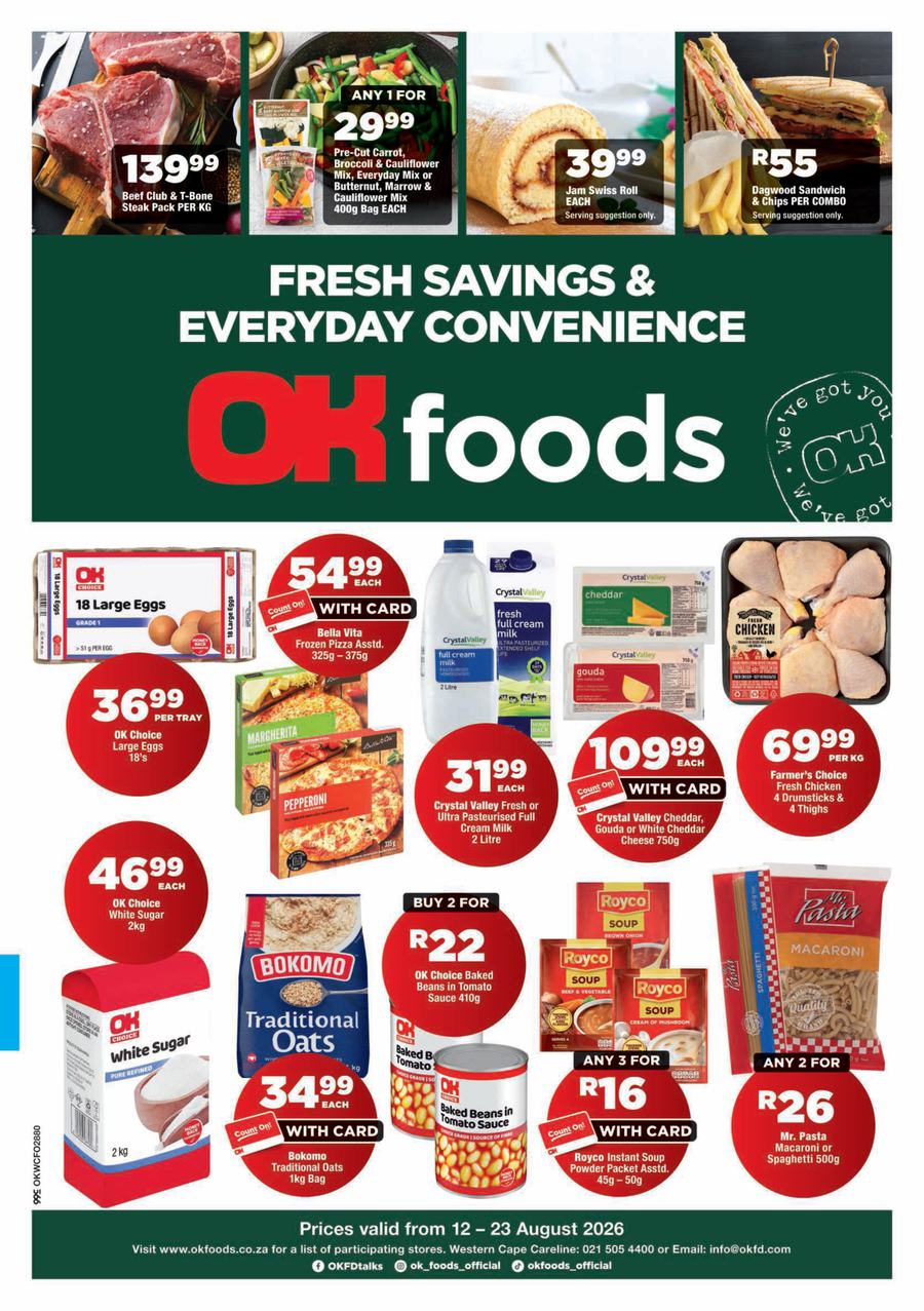 OK Foods Western Cape : Fresh Savings & Everyday Convenience (12 August - 23 August 2026)