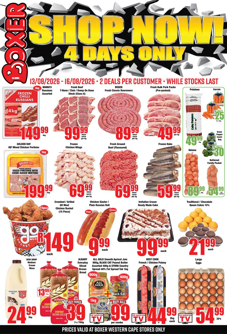 Boxer Super Stores Western Cape : 4 Days Only (13 August - 16 August 2026)