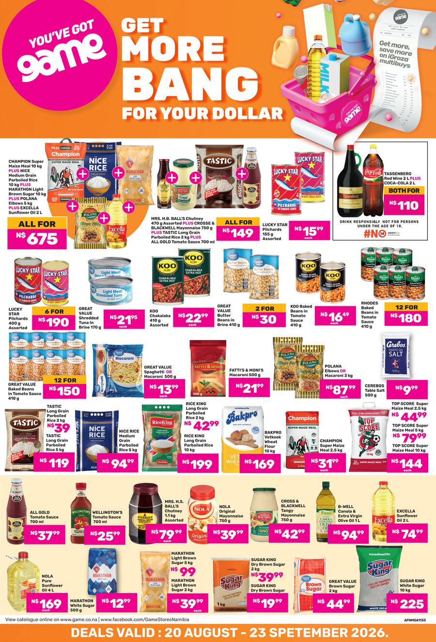 Game Namibia : Get More Bang For Your Dollar (20 August - 23 September 2026)