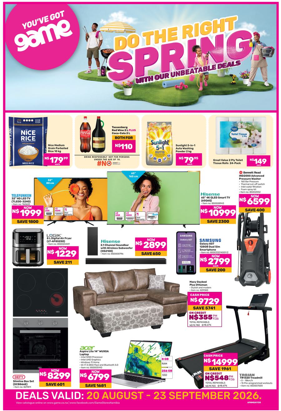 Game Namibia : Do The Right Spring (20 August - 23 September 2026)