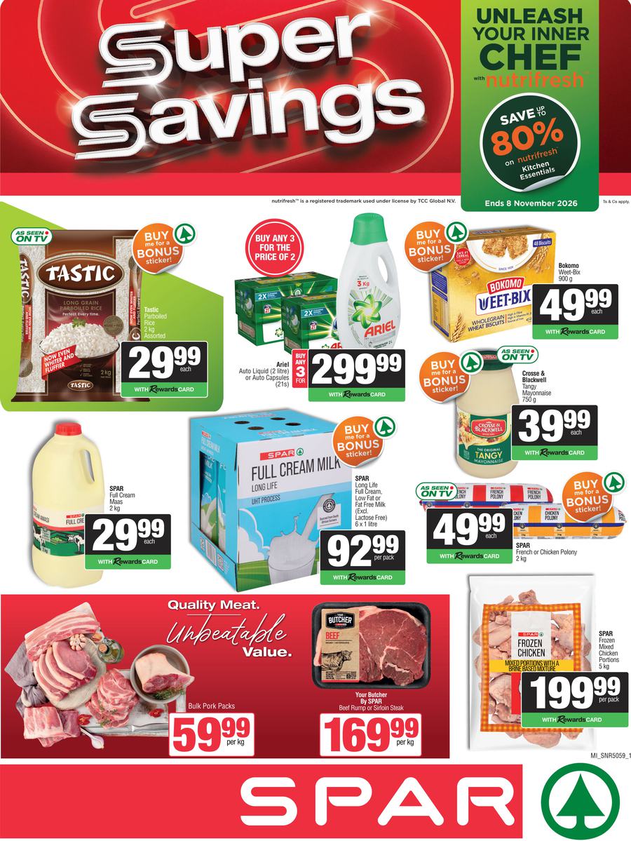 SPAR & SUPERSPAR Inland (North Rand) : Super Savings (24 August - 07 September 2026)