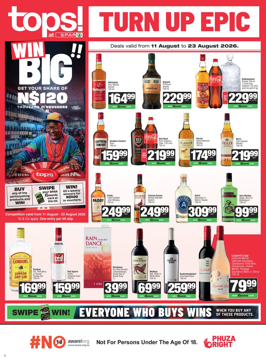 TOPS at SPAR Namibia : Turn Up Epic (11 August - 23 August 2026)