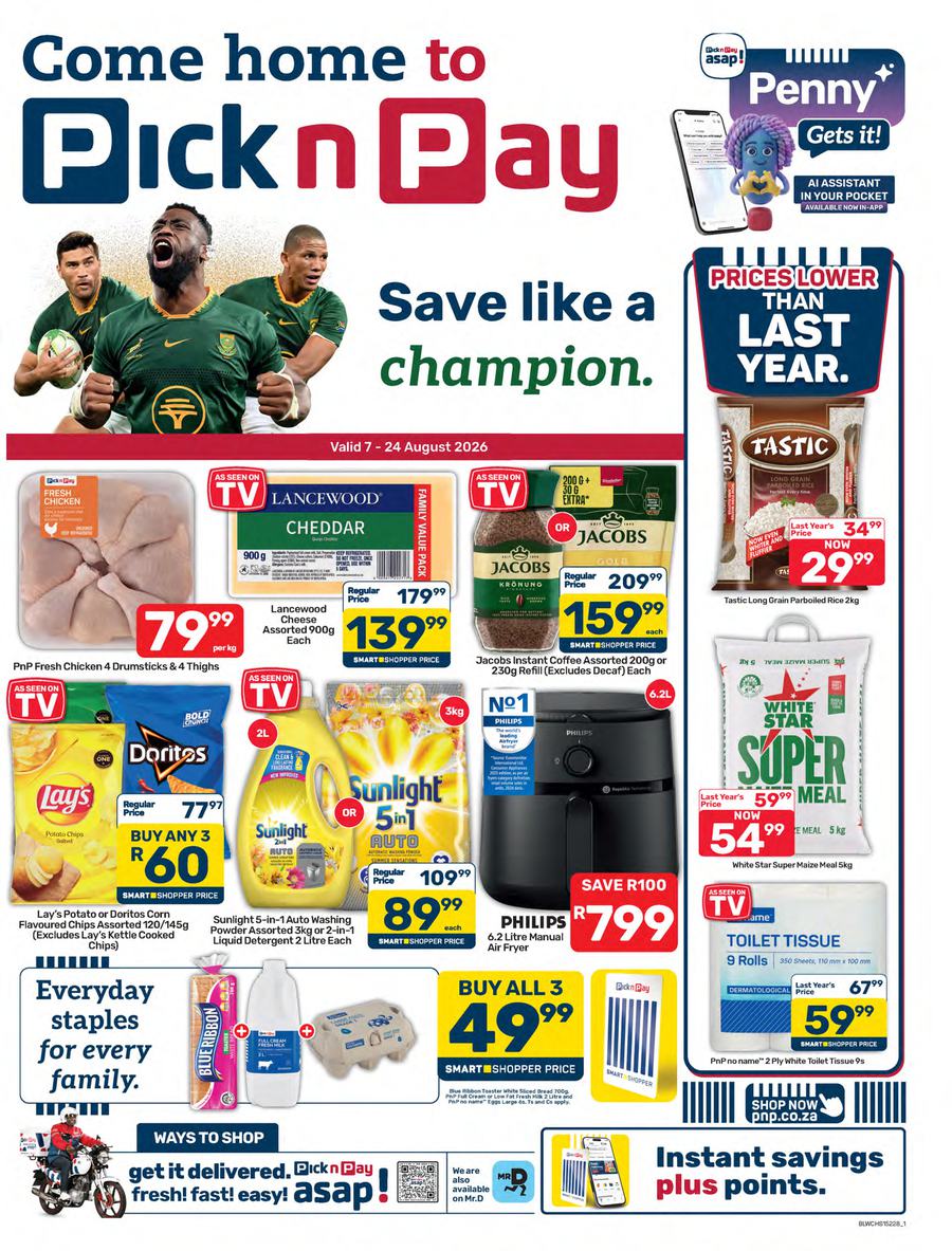 Pick n Pay Western Cape : Save Like A Champion (07 August - 24 August 2026)
